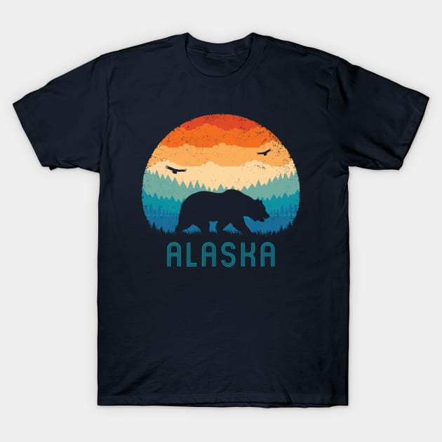 Alaska Retro Bear T-Shirt by TigerTom